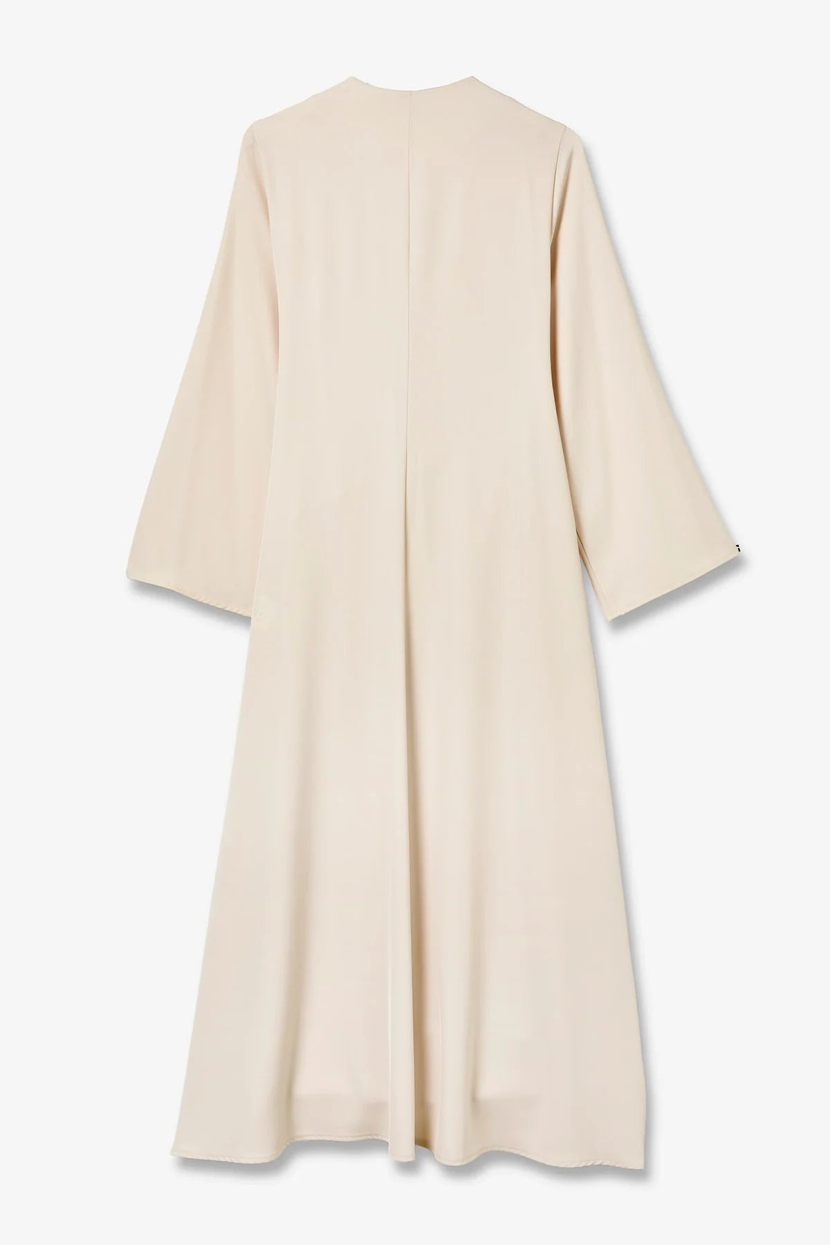 Abaya Ceinturée Écrue à Coupe Croisée