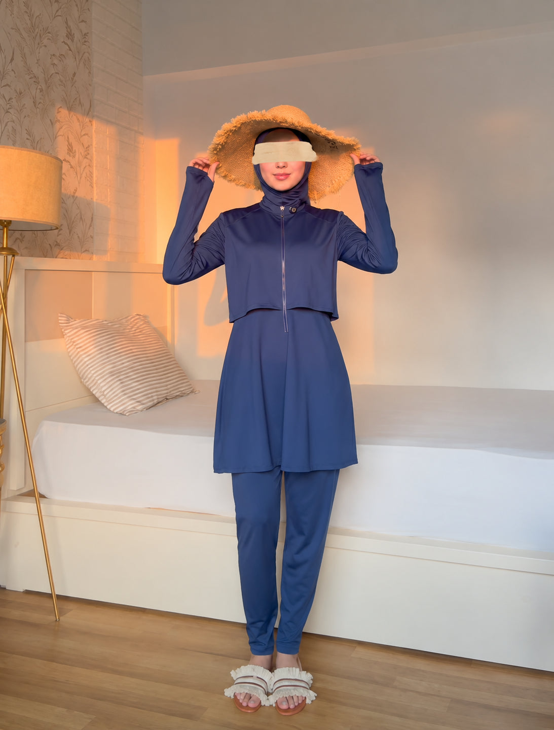 Burkini zippé premium - ensemble complet