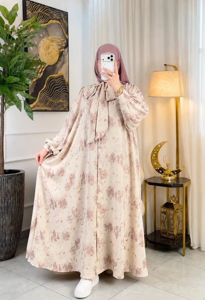Abaya nœud papillon - vue latérale